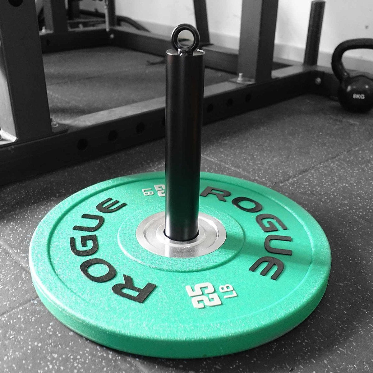 Heavy-duty Loading Pin for grip strength training, available in 25mm and 50mm diameters with a steel loop, load capacities of 150kg and 180kg, and an included carabiner.