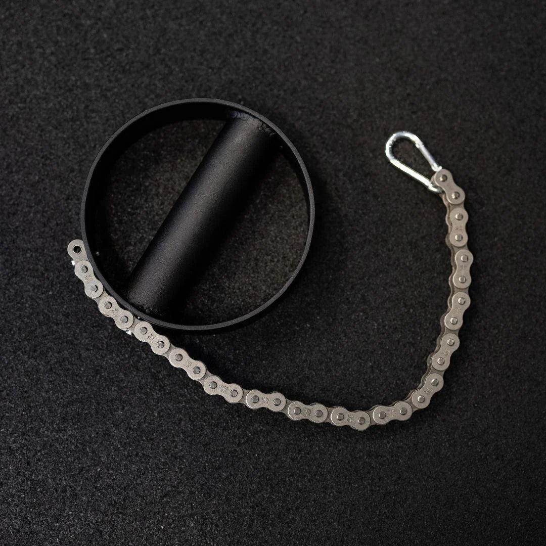 Close-up of Popeye's Pronator training tool, designed to strengthen pronation and supination muscles for forearm grip and stability.