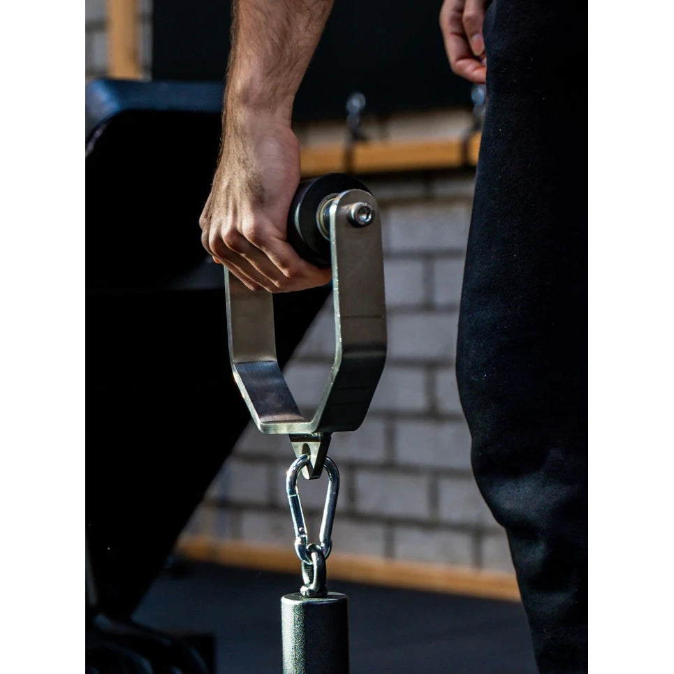 Power Roller - Premium forearm and grip strength training tool with 60mm rotating handle, made from durable steel.