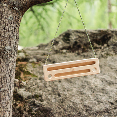 Travelboard hanging on a tree