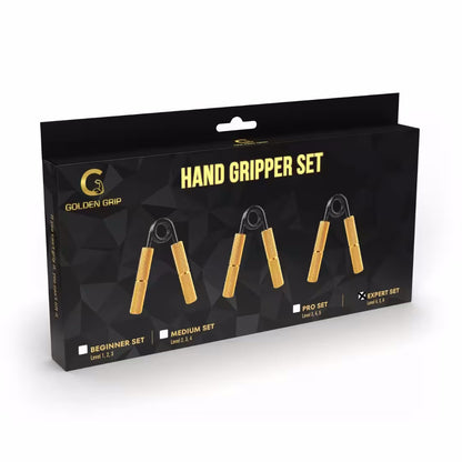 Golden Hand Gripper | Set of 3, Grip Strength