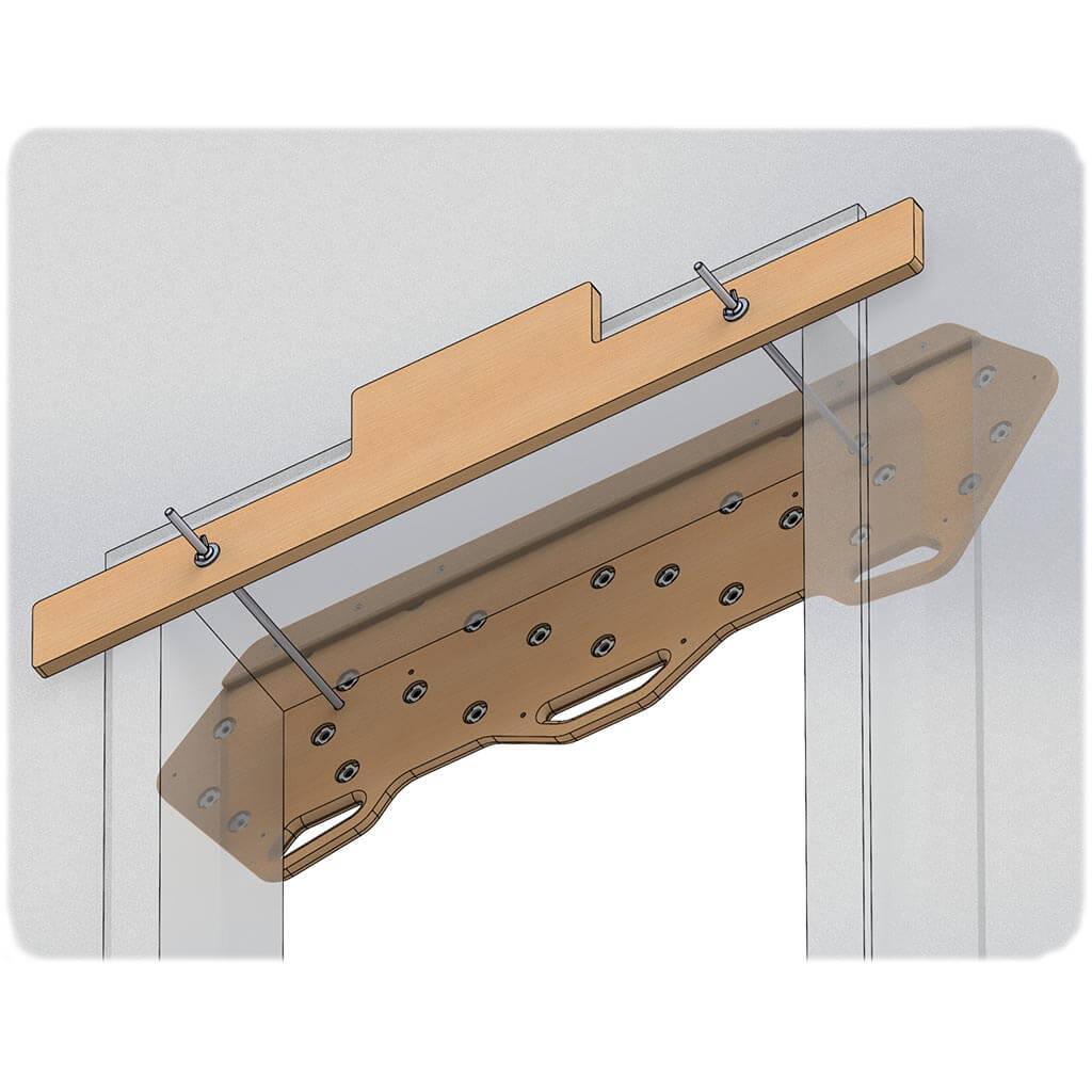 Screwless kit - Max Climbing - for mounting a hangboard in doorframe